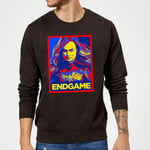 Avengers Endgame Captain Marvel Poster Sweatshirt - Black - XL - Noir