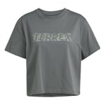 adidas Women's Terrex Graphic T-Shirt, Legend Ivy, M