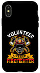 Coque pour iPhone X/XS Emblème de pompier Brave Hero Fire Dept