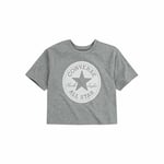 T-shirt med kortärm Converse  Chuck Patch Boxy Grå - 2-3 år