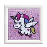 Pracht Creatives Hobby Diamond Painting Set, Tableau avec Motif Licorne et Accessoires, Set de Bricolage pour Peindre avec des Pierres Scintillantes, pour Enfants à partir de 5 Ans