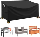 Housse Canape Exterieur, 600d Oxford Housse Banc De Jardin, Coupe-Vent, Anti-Uv Housse De Protection Pour Canapé Extérieur Avec Grilles D'aératio (185*69*65/95cm)[Adp2206961]