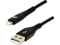 Usb Cable Usb Cable (2.0), Usb A M - Apple Lightning C89 M, 2M, Mfi Certificate, 5V/2.4A, Black, Logo, Box, Nylon Braid, Aluminum Cover