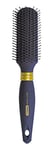 Titania Maritime Brosse de massage pour sèche-cheveux 9 rangs Bleu/doré 95 g