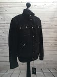 CARLA FERRERI LADIES BLACK SUEDE BOMBER BIKER JACKET SIZE M