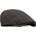 Herrar Tweed Flat Cap Körhatt Newsboy Cap - Justerbar Fashion Newsboy Irländsk Baskerhatt, Höst Vinter, 55-59CM