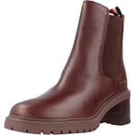 Tommy Hilfiger Women's Outdoor Chelsea MID Heel Boot 737, Brown (Truffle Brown), 7 UK