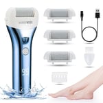 BarberBoss Electric Foot File Hard Skin Remover - Callus Remover, Foot Files for Hard Skin, Feet Hard Skin Remover Electric, Professional Pedicure Set for Feet (Blue)