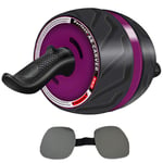 POIUYT Abdominaux Appareil Musculation Roue Abdominale pour l'entraînement Musculaire et la Musculation Équipement de Fitness pour la Maison et la Salle de Sport,Violet