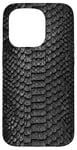 Coque pour iPhone 15 Pro Motif peau de serpent noir Python Reptile Anaconda Serpent