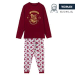 Pyjama Manches Longues Single Jersey Harry Potter ROUGE FONCÉ - XS | FÉMININ