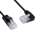 Câble Ethernet ultra fin Cat6 RJ45 à angle droit vers UTP droit - Câble patch 90° Cat6a LAN pour ordinateur portable, routeur, TV Box (3 m).[G345]