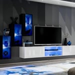 Ensemble Meuble TV "Switch XXII" 210cm Noir & Blanc