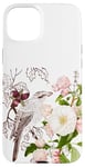 Coque pour iPhone 15 Plus Protective Phone Case for Cute Girls Women bird & flower