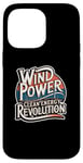 Coque pour iPhone 14 Pro Max Design durable Wind Power Clean Energy Revolution