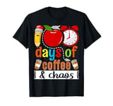 100 Days Of Coffee And Chaos Teacher Kids 100th Day School T-Shirt