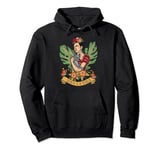 Frida Kahlo - Frida Viva La Vida With Dog Pullover Hoodie