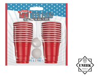 22pc Beer Pong Mini Set Party Drinking Game Red Cup Beerpong Xmas Indoor G3366UK