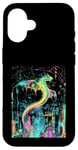 Coque pour iPhone 16 Cyberpunk Dragon Design Fantasy Art et Sci-Fi Fans Unique