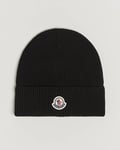 Moncler Ribbed Wool Beanie Black