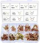 100PCS Clip à Ressort Tuyau Collier Serrage Durite Essence Serre-joints à Tuyaux Colliers de Clip à Ressort Tuyau Serrage 5mm, 6mm, 7mm, 8mm, 9mm, 10mm, 11mm, 12mm, 13mm, 14mm