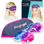 Magic Gel Heated Eye Mask - Rapid Relief Cold Eye Mask + Cooling Face Compress - Face Ice Mask Perfect for Soothing Eyes, Long-Lasting Comfort & Versatile Hot/Cold Treatment