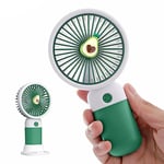 JYPS Cute Handheld Fan Portable, Mini USB Hand Fan for Cooling, Small Electric Rechargeable Fan for Kids Childrens, Battery Operated Pocket Fan with Strong Power for Camping, Travel (Avocado Green)