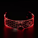 LED Visir Glasögon LED 7 färger Light Up Glasögon för vuxna Cosplay Rave Festivaler Halloween Barer Klubbar Fester