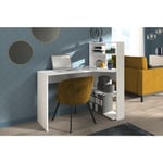 Bureau droit avec rangement L122cm TWISTER blanc Taille unique