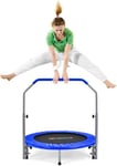 FANTASK Φ101 cm Mini Trampoline jusqu'à 150 kg Charge maximale 150 kg Trampoline de Fitness Pliable Trampoline de Jardin pour Adultes et Enfants Trampoline pour Enfants avec poignée réglable en