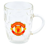 Manchester United FC Glas Tankard En Storlek Klar/Röd/Gul Clear/Red/Yellow One Size