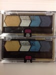 2 X Maybelline Eye Studio Quads eye Shadow SAPPHIRE STYLIST #815 NEW