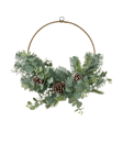 Truly Eucalyptus Half Wreath with White Berries, Dia.50cm