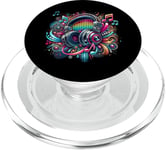 Casque hip-hop urbain rétro vintage dj fantaisie graffiti PopSockets PopGrip pour MagSafe