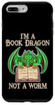 Coque pour iPhone 7 Plus/8 Plus Je suis un dragon de livres, pas un ver, un amateur de livres, un nerd