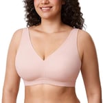 AISILIN Soutien Gorge sans Armature Grande Taille Non Rembourré pour Femme Rose Nue 105C