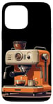 Coque pour iPhone 13 Pro Max Costume professionnel de machine à café grain à tasse