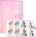 Album Photo Holographique De Grande Capacité Avec 256 Pochettes En Cuir Pour Instax 11 Mini 9 Mini 8 Mini Li] Imprimante Instantanée 3" (Rose Laser)