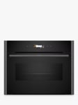 NEFF N70 C24MR21G0B Built-in Compact Oven with Microwave Function, Grey Graphite