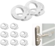 Lot de 10 Butée de Porte, Protège Poignée Porteen PVC Transparent et Silencieux et Résistant Aux Chocs En Forme de O Souple Amortisseur pour la Protection des Murs et des Meubles (10)