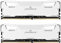 Pinnacle-Konduit DDR4 XMP2.0 Overclocking 1.35V Dual Rank Compatible pour AMD et Intel Desktop Gaming PC Module - Blanc (3200Mhz 16GB(2x8GB)).[V365]