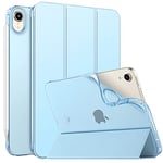 MoKo Coque Compatible New iPad Mini 7(A17 Pro) 2024, Etui pour iPad Mini 6ème Gén 2021 (8,3 Pouces), Étui pour iPad Mini 6, Housse Arrière Translucide en TPU Souple pour iPad Mini 7, Bleu Ciel