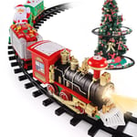 Train électrique décoratif pour Sapin de Noël avec lumières et Sons – Rails de 89 cm Adaptable aux Arbres jusqu'à 2,30 m – Idéal pour décorer la Maison Pendant Les fêtes de Noël ou comme idée Cadeau