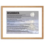 Wee Blue Coo Desiderata Ehrmann Placidly Noise Haste Quote Framed Wall Art Print