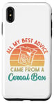 Coque pour iPhone XS Max All My Best Advice Came from a Cereal Box – Retro Sarcastic