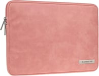 Rainyear Housse 16 Pouces Sacoche Cuir Artificiel Pochette Étanche Laptop Sleeve Pour Ordinateur Portable, Spécialement Compatible Avec 16 Pouces Macbook Pro 2021 2022 M1 Max A2141 A2485,Corail