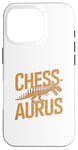 Coque pour iPhone 16 Pro Chessaurus Jeu d'échecs amusant Dinosaure T-Rex Joueur d'échecs