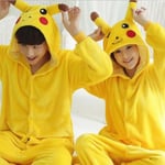 Pikachu Anime Cosplay Animal Adults Women Cartoon Pajamas Winter Warm Onesie Funny Soft Cute Jumpsuit For Girls -a 12T(Height 135-145CM