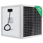 ECO-WORTHY Panneau Solaire 25W 12V étanche IP65 pour voiture, camionnette, bateau, camping, voyage