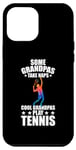 Coque pour iPhone 13 Pro Max Drôle Cool Grandpas Play Tennis Joueur De Tennis